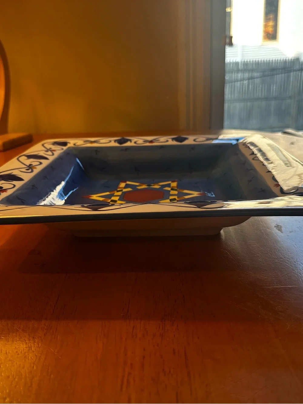 Laurie Gates Star of David Ceramic Serving Bowl
